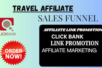 build sales funnel click bank travel affiliate