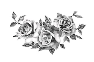 draw custom birth flowers tattoo in illustration