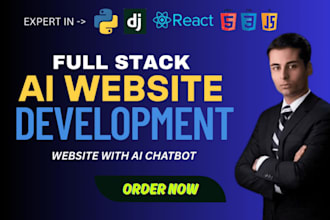develop ai website as ai full stack website developer