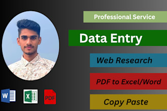 do help with data entry and web research job