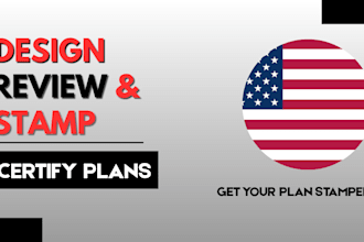 pe review and stamp civil or structural drawings plans for city permit in USA