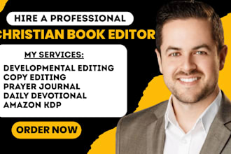 developmental and copy edit your christian book daily devotion prayer journal