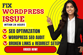 fix wordpress SEO issues, wordpress sitemap  issues, broken link