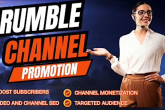 do rumble video promotion USA rumble channel shoutout organic subscribers, views