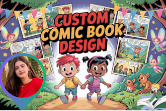 draw comic book,strip,novel illustration in any art style based on your story