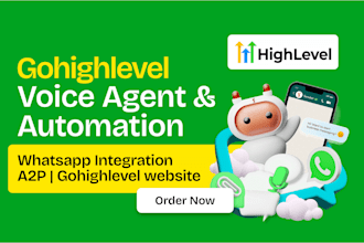 set up ghl gohighlevel voice ai agent automation whatsapp integration