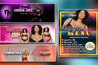 design professional  onlyfans and  fansly banners