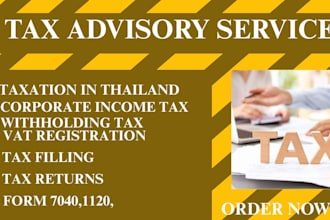 be your thailand tax advisor regarding cit, wht, and vat, uae, xero, wave
