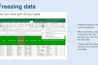 create an interactive data forecasting, visualization in excel and admin support