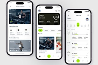 create a fitness app, gym app, health app