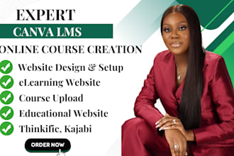 onlinecourse on canvas lms thinkific kajabi website coursebox lms website