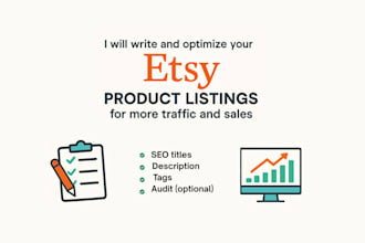 write and optimize your etsy product listings for more traffic and sales