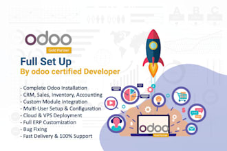 fully install, setup and manage odoo CRM erp with customization