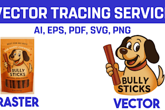 do vector tracing or convert to vector