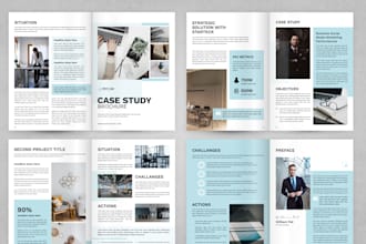 design case study, company profile, annual report and white paper template