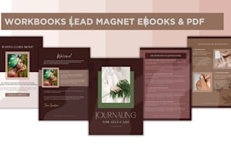 design lead magnet, ebook design, workbook, pdf lead magnet in canva