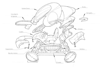 use my design experience to present your product idea through hand sketches