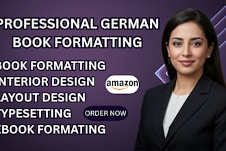 do german book formatting, layout and interior design, print ready