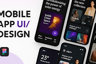 design stunning mobile app UI for ios and android along with prototyping