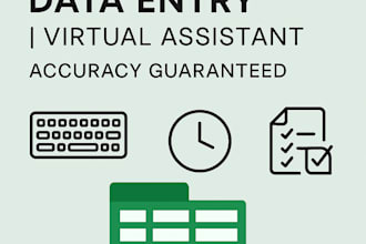 do accurate data entry, copy paste, and PDF to word or excel