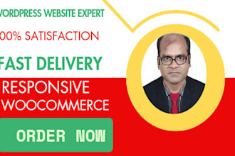 do wordpress woo commerce  responsive website design