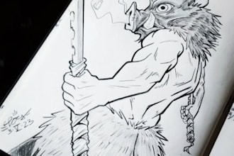 illustrate and design characters in cartoon, manga and urban style