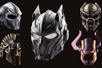 do custom 3d mask 3d helmet cosplay helmet printable helmet stl for 3d printing