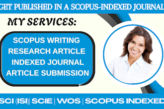 write and publish articles on scopus, sci, scie abcd, ahci, wos indexed journals