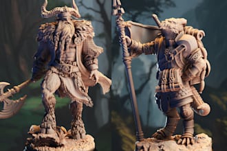 sculpt 3d print and paint miniature warhammer 4ok  tabletop game for 3d printing