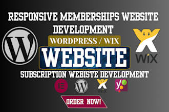 build wordpress paid membership pro website subscription website and wix