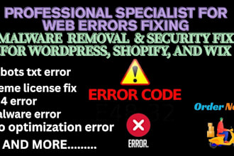 secure wix shopify wordpress malware fixing robots txt site map google console