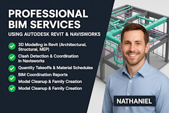 do 3d revit bim modeling projects and navisworks clash detection