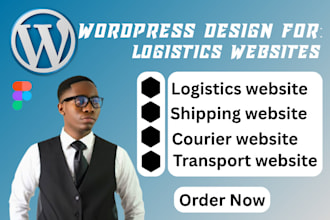 design a stunning logistics and shipping website with wordpress or wix