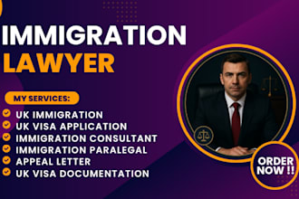 be your immigration lawyer paralegal for UK visa application appeal letter