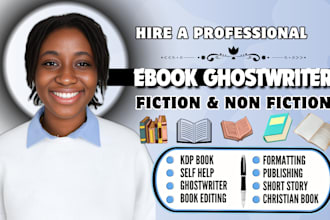do fiction book ghostwriter, christian ebook, self help ebook ghostwriter