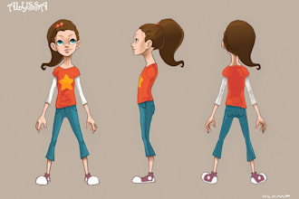 create unique 2d character designs for your projects