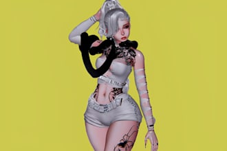 custom vrchat avatar vtuber model furry nsfw avatar toggles anime vr character