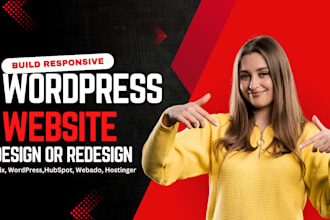 build modern wix hubspot webador hostinger wordpress website design landing page