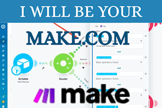 setup task make automation, made com, make com automation workflow API integrat