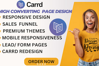 design carrd website, design carrd landing page, portfolio website, carrd forms