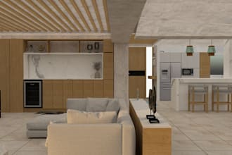 interior design, plan development, 3d models and renderings