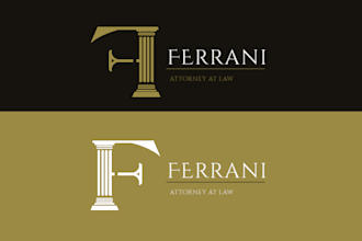 design a minimalist logo for law firm, notary, lawyer or attorney