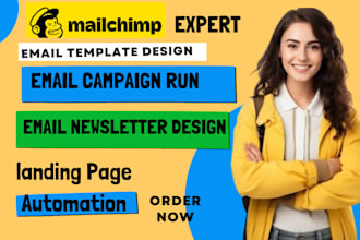 do mailchimp email marketing campaign and setup a landing page or newsletter