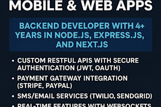 build restful apis for your mobile or web app