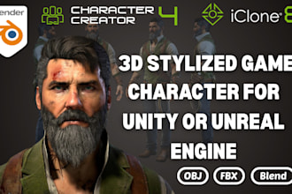 create custom game ready 3d model rigged game character stylized 3d game asset