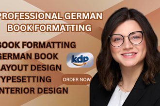 be your german book formatter, layout design, print ready for publishing