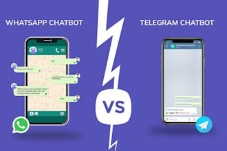 develop whatsapp, telegram bot, whatsapp or telegram web app