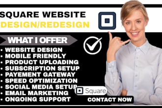 build square online squarespace website design and redesign square online store