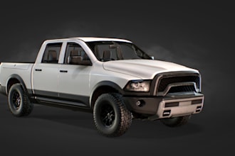 use ue5 for 3d realistic hilux car ready for animation,car rigging,car interior
