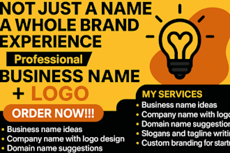 be your company brand name expert unique custom slogan logo design tagline idea
